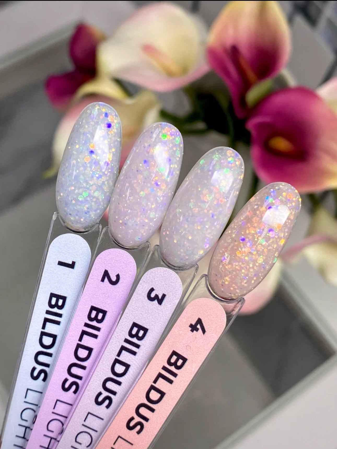 Bildus Light Gel №3 – 15ml Builder Gel with Chameleon Flakes | NailProUSA