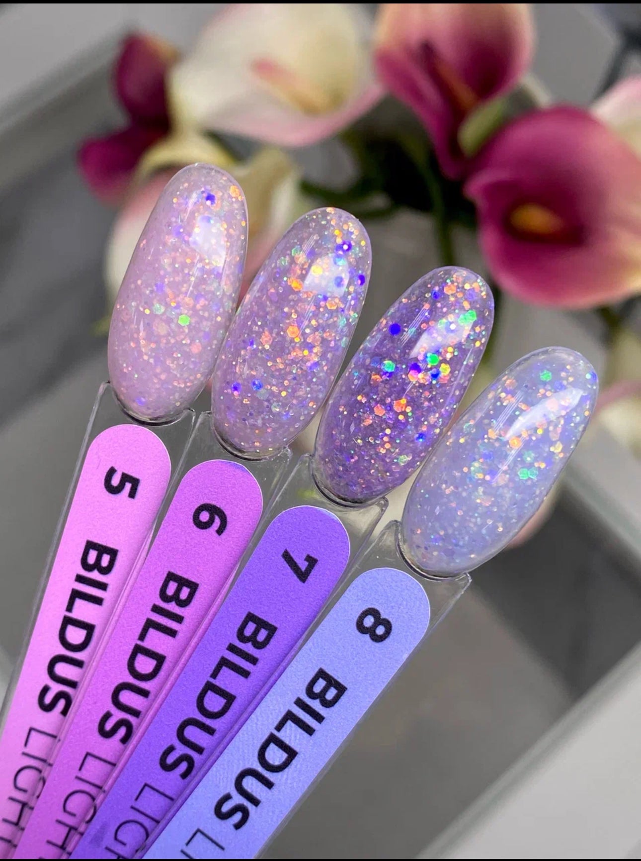 Bildus Light Gel №6 – 15ml Builder Gel with Chameleon Flakes | NailProUSA