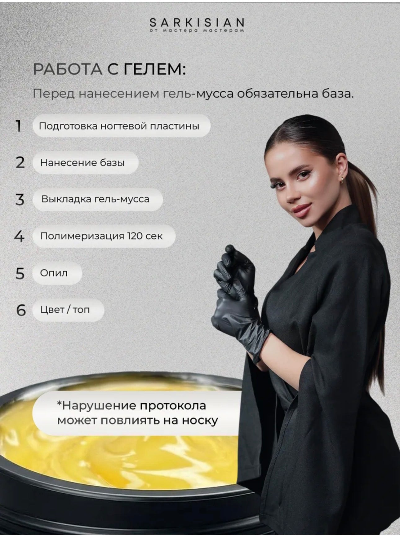 Sarkisian Gel Mousse №15– Thick Sculpting Gel for Nail Repair & Strengthening | NailProUSA