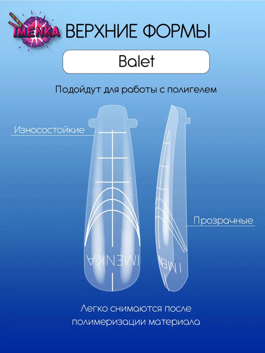 IMENKA Ballet Upper Nail Forms – 140 pcs (14 Sizes) | NailProUSA