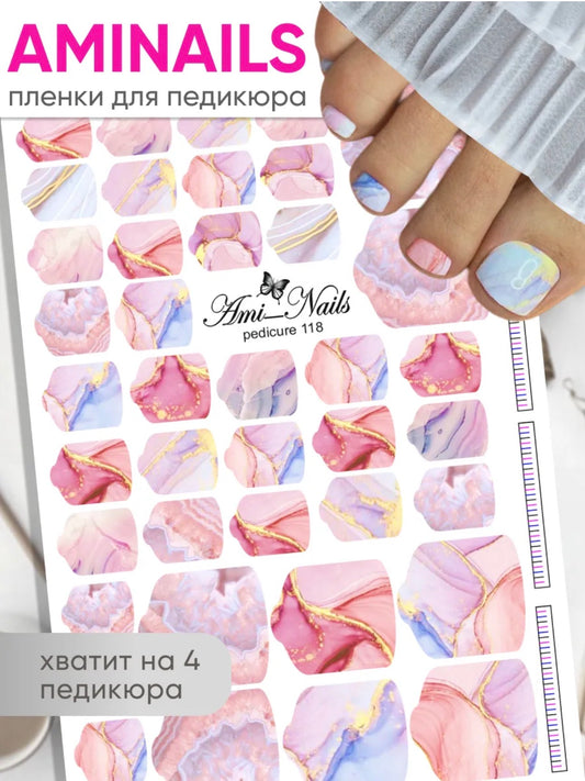 Aminails Pedicure Nail Wraps – Self-Adhesive Pedicure Stickers | NailProUSA