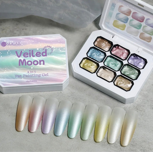 Veiled Moon 4-in-1 Pat Painting Gel Set – 9 Colors Nail Art Gel Kit | NailProUSA
