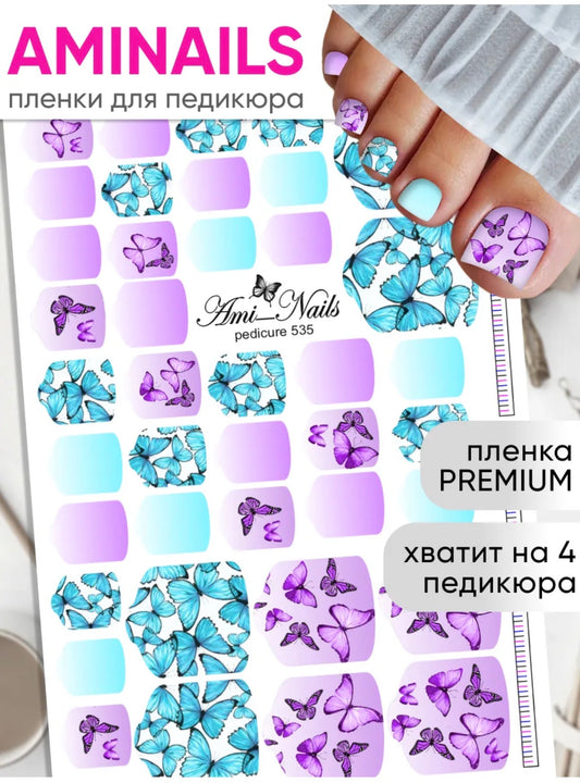 Aminails Pedicure Nail Wraps – Self-Adhesive Pedicure Stickers | NailProUSA