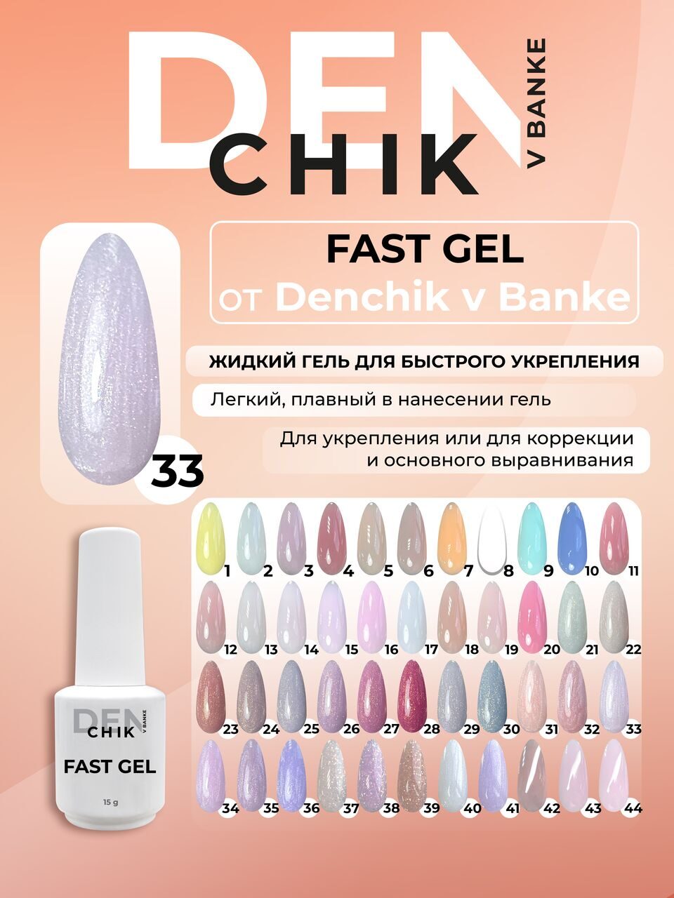 Fast Gel №33 – 15ml Liquid Builder Gel | NailProUSA