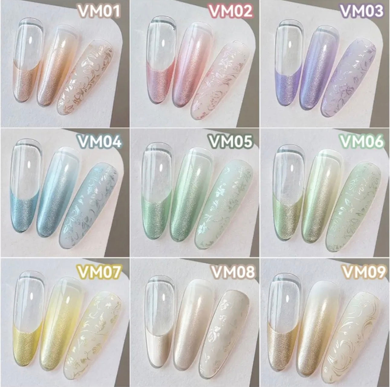 Veiled Moon 4-in-1 Pat Painting Gel Set – 9 Colors Nail Art Gel Kit | NailProUSA