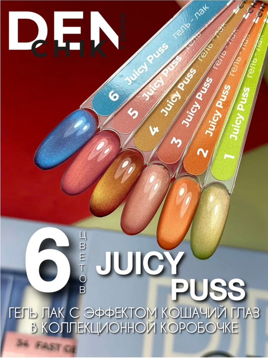 Denchik V Banke Juicy Puss Collection Set – Magnetic Cat Eye Gel Polish Set | NailProUSA