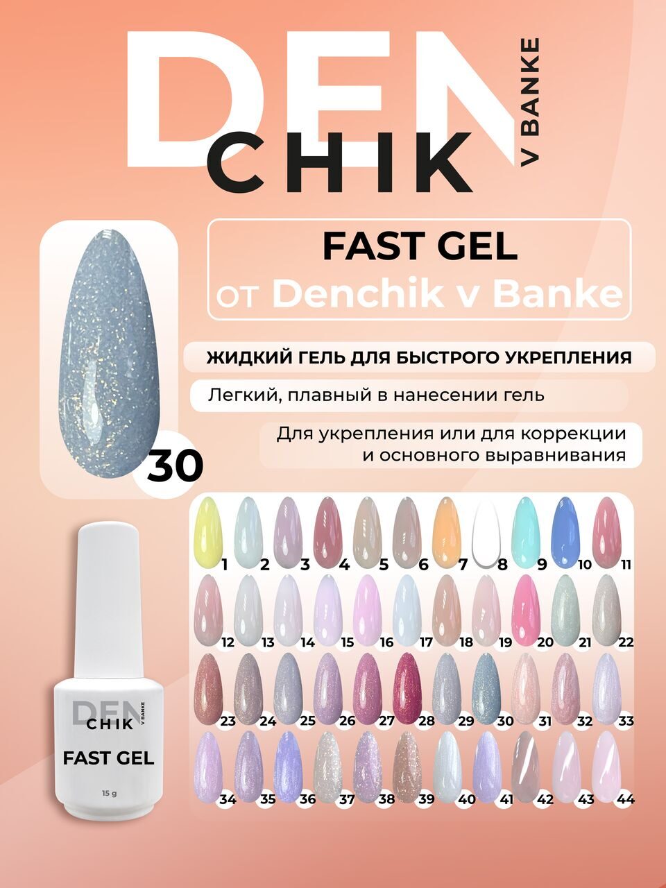 Fast Gel №30 – 15ml Liquid Builder Gel | NailProUSA