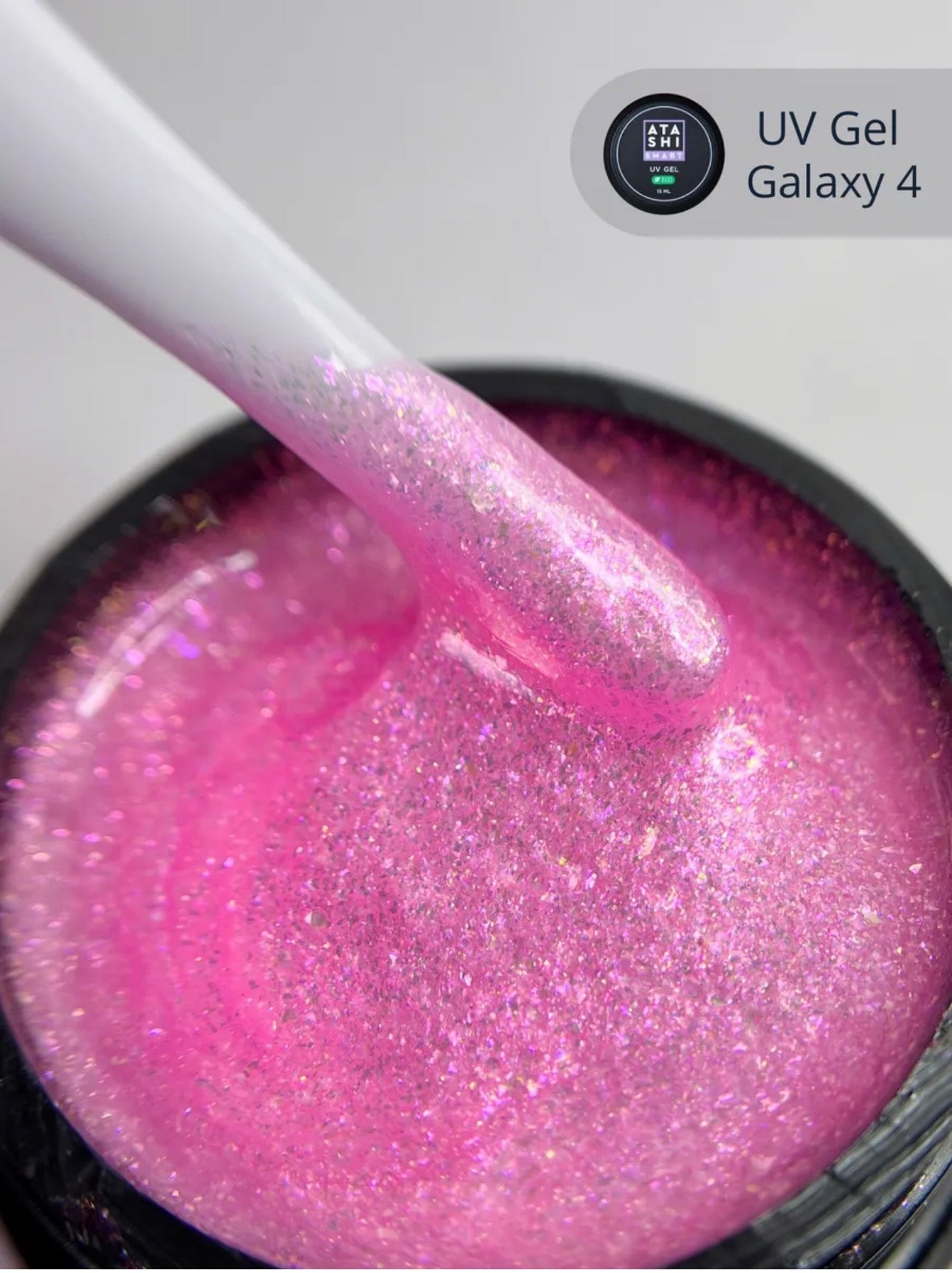 ATASHI SMART UV Gel Galaxy 04– 15ml Reflective Glitter Builder Gel | NailProUSA