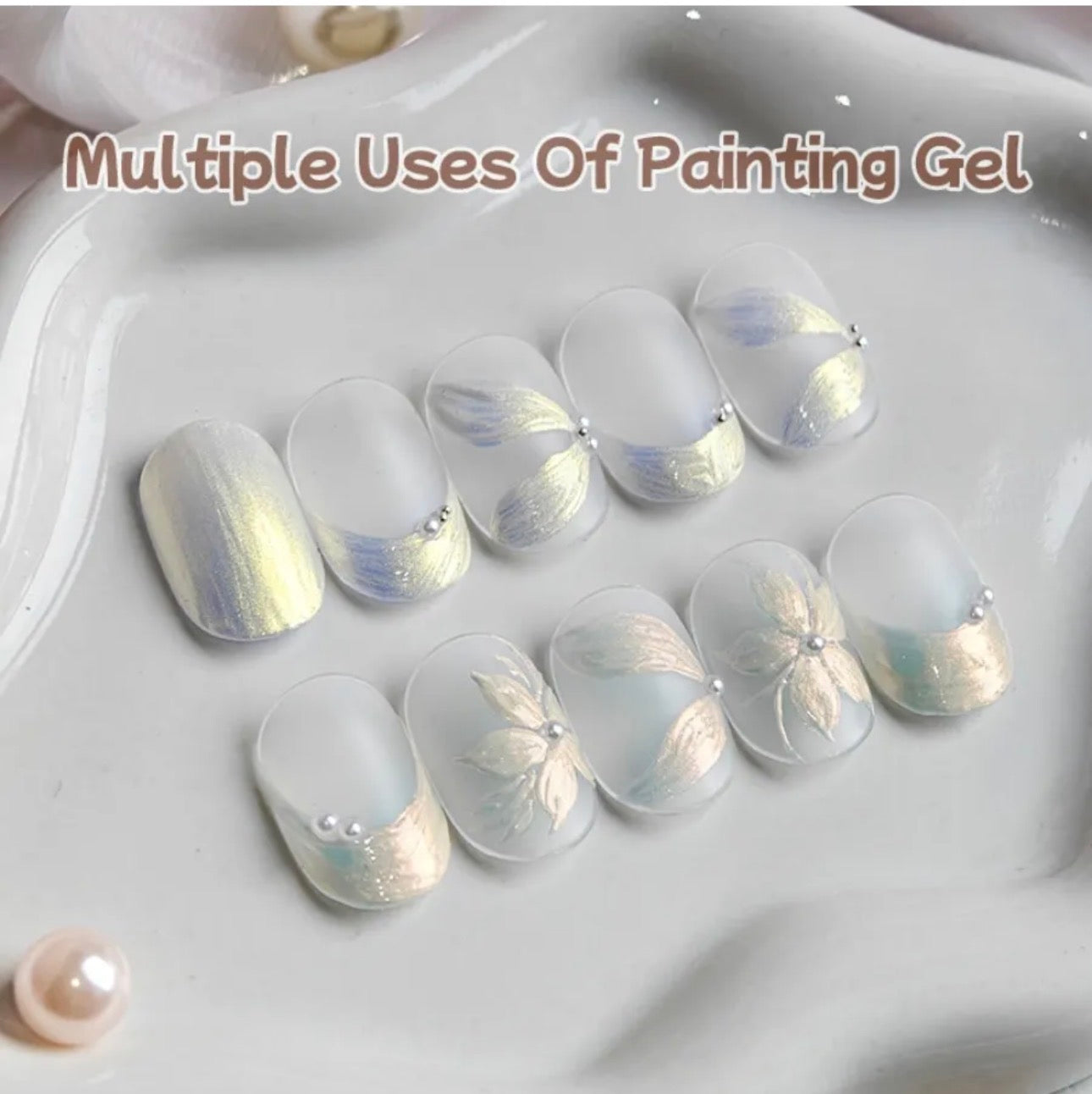 Aurora Veil 4-in-1 Pat Painting Gel Set – 9 Colors Nail Art Gel Kit | NailProUSA