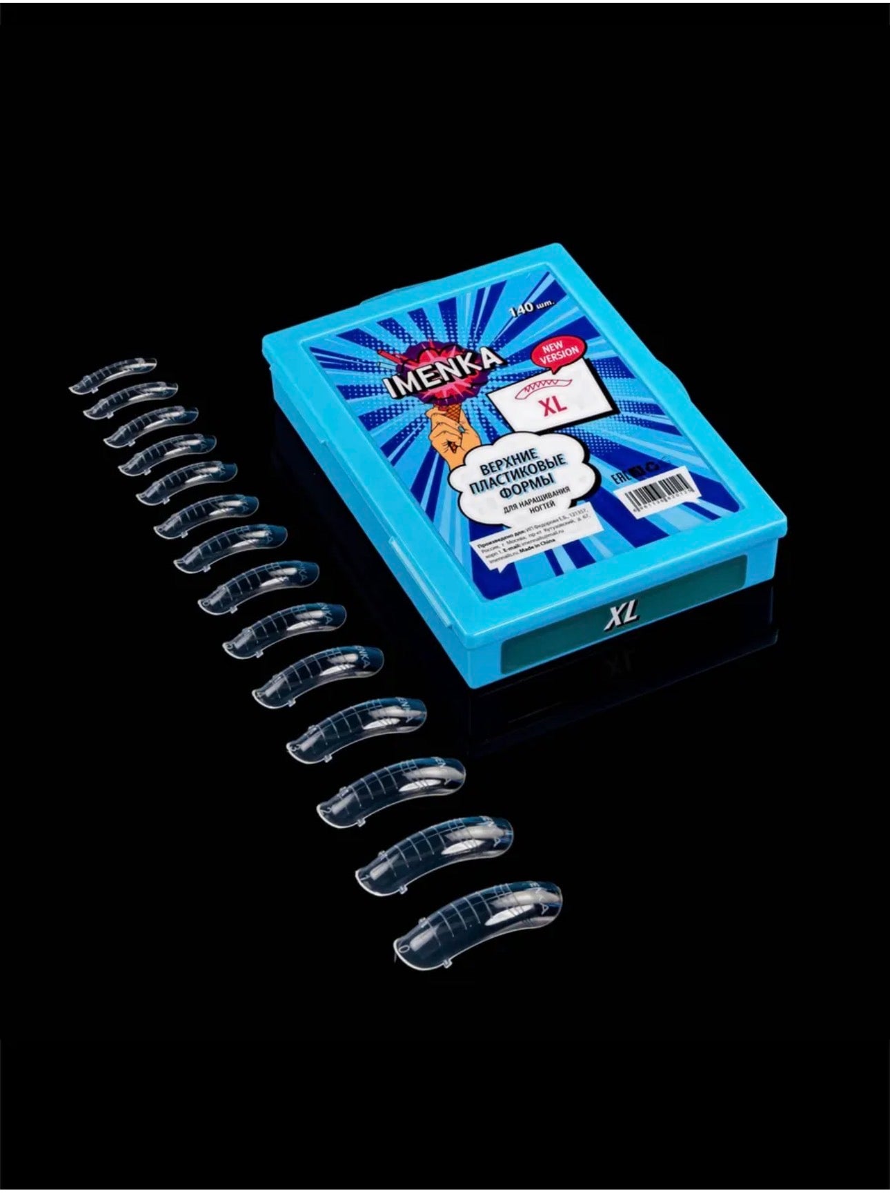 IMENKA XL Upper Nail Forms(New version)– 140 pcs (14 Sizes) | NailProUSA