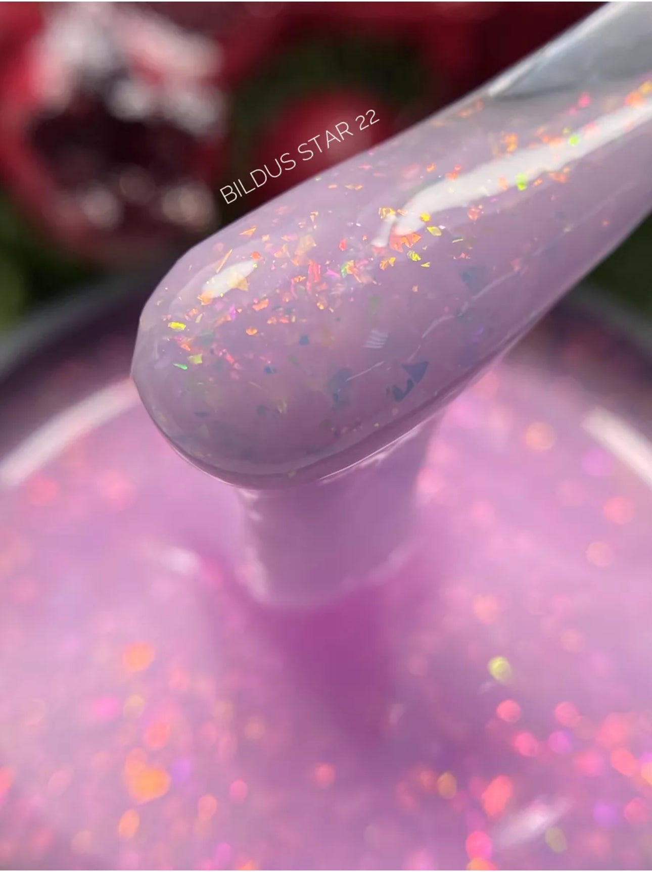Bildus Star Gel №22 – 15ml Builder Gel with Chameleon Flakes | NailProUSA