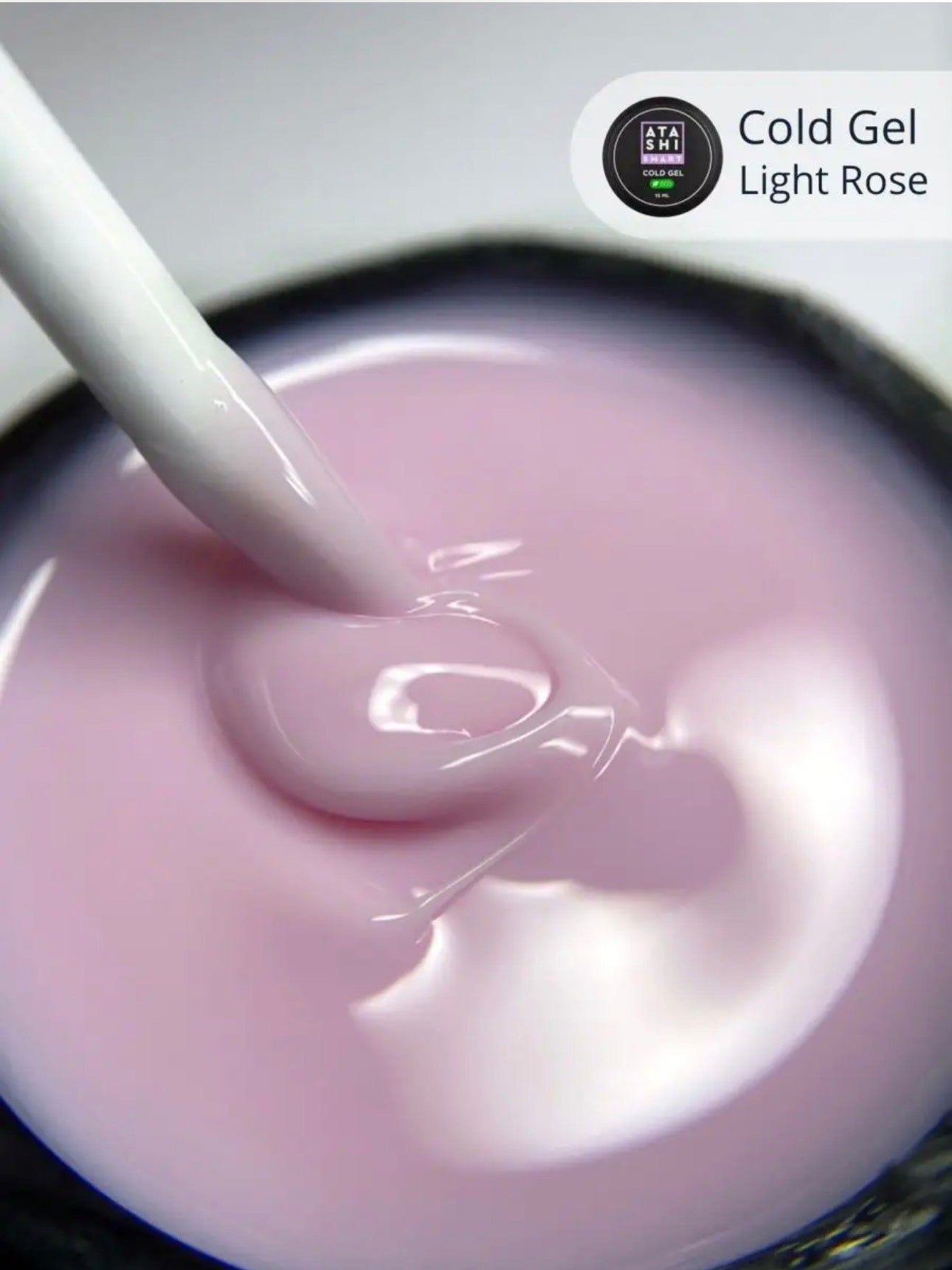 Atashi Smart Cold Gel Light Rose– 15ml Builder Gel | NailProUSA