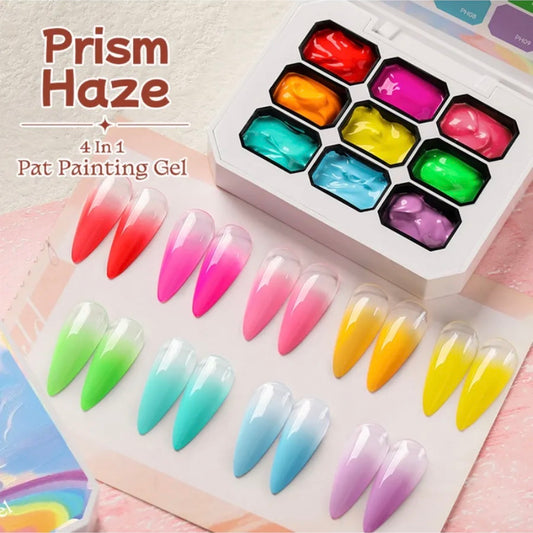 Prism Haze 4-in-1 Pat Painting Gel Set – 9 Colors Nail Art Gel Kit | NailProUSA