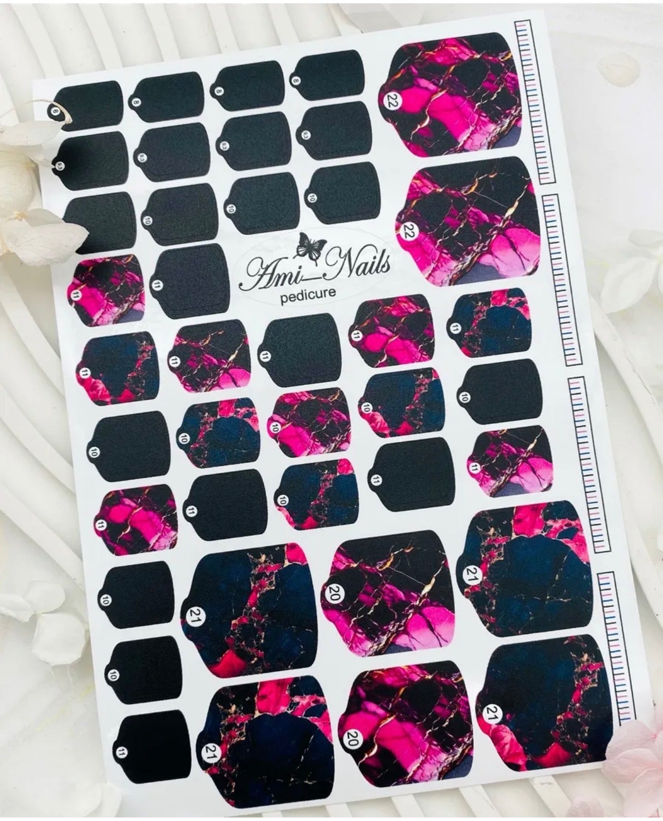 Aminails Pedicure Nail Wraps – Self-Adhesive Pedicure Stickers | NailProUSA