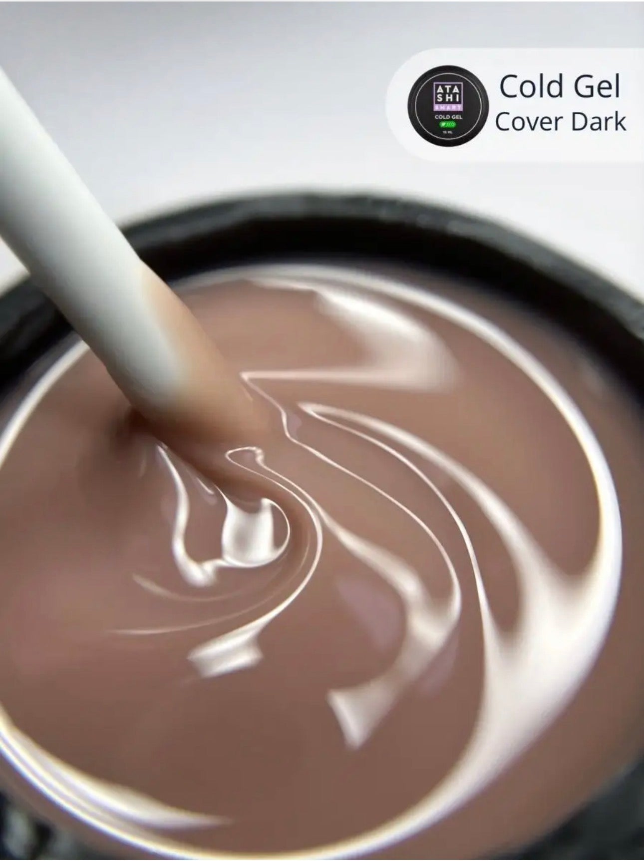 Atashi Smart Cold Gel Cover Dark– 15ml Builder Gel | NailProUSA