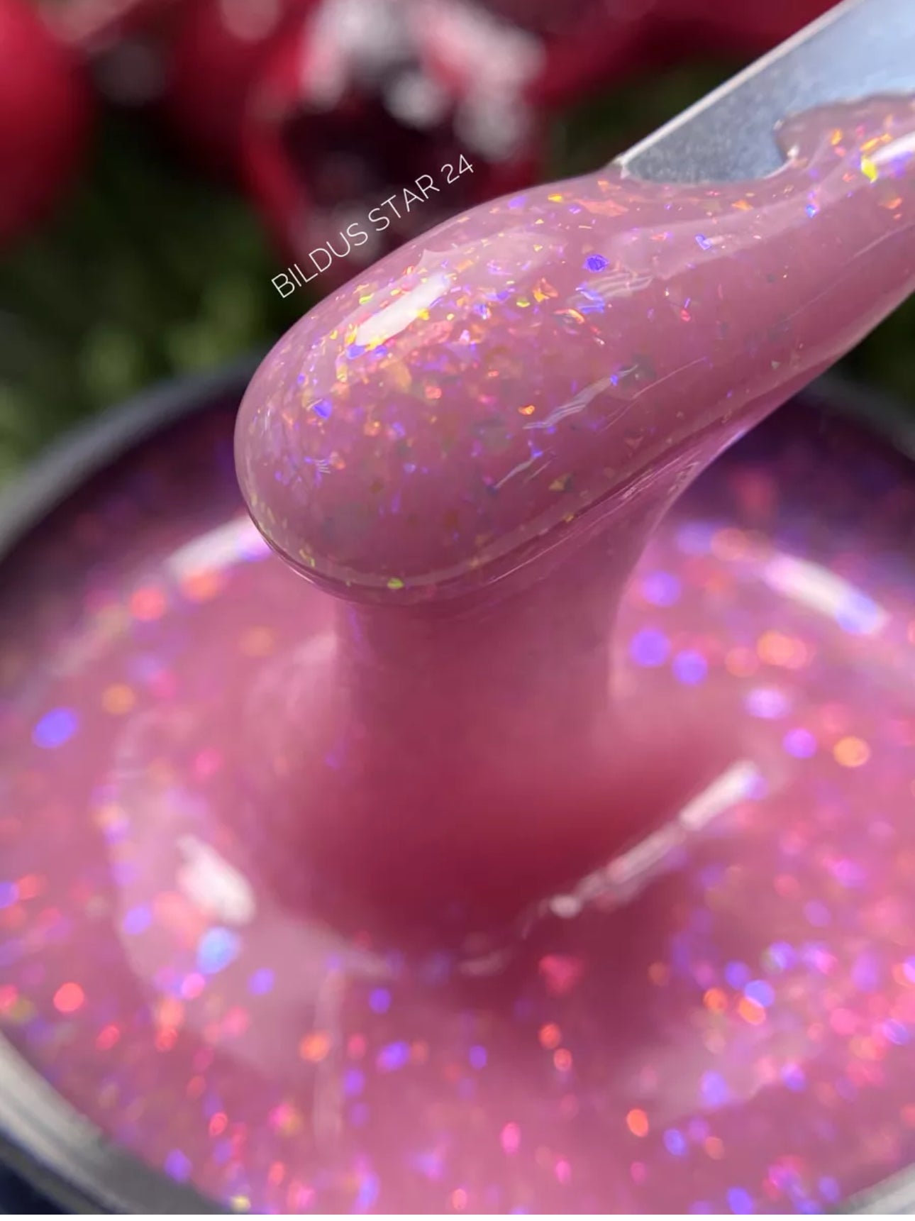 Bildus Star Gel №24 – 15ml Builder Gel with Chameleon Flakes | NailProUSA