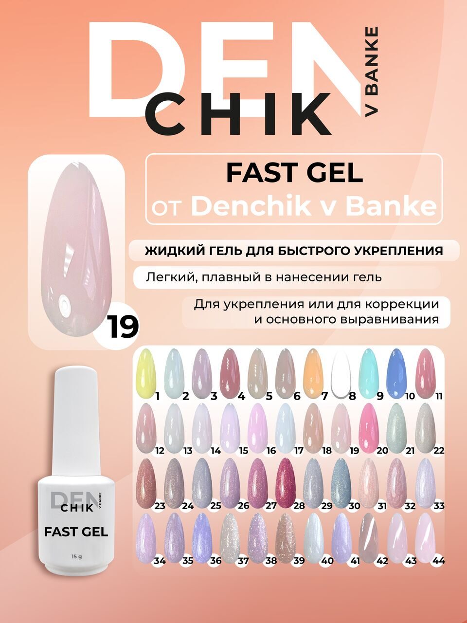 Fast Gel №19 – 15ml Liquid Builder Gel | NailProUSA