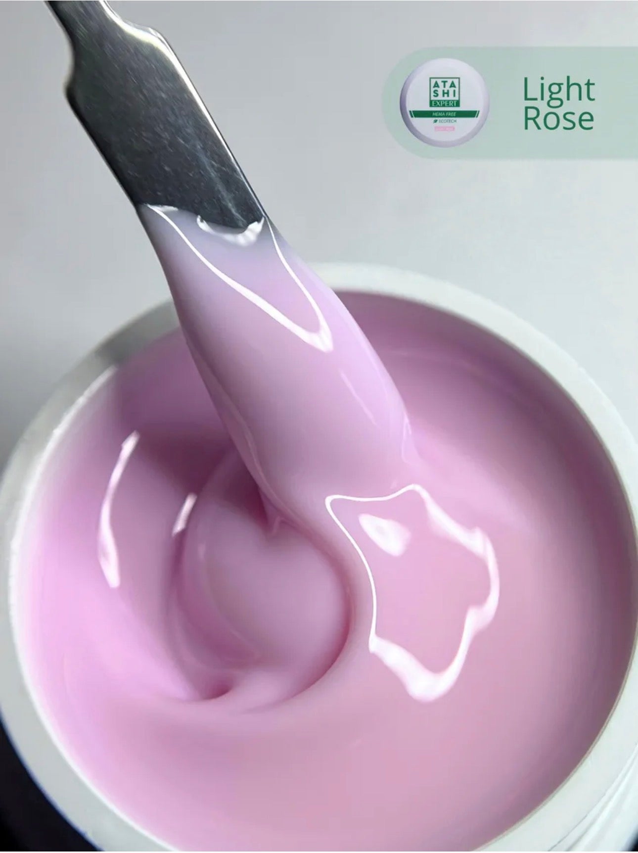 ATASHI SMART Expert Light Rose Gel – 15g Builder Gel for Nail Extension & Strengthening | NailProUSA