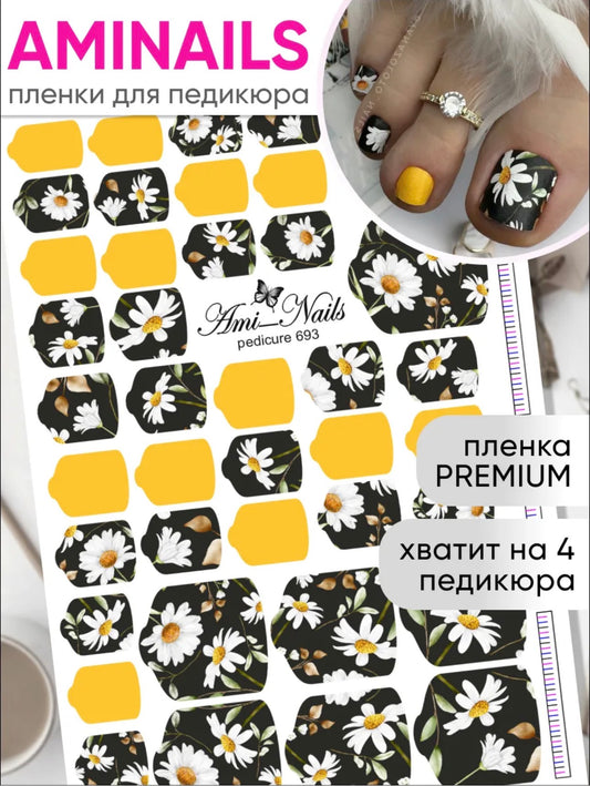 Aminails Pedicure Nail Wraps – Self-Adhesive Pedicure Stickers | NailProUSA