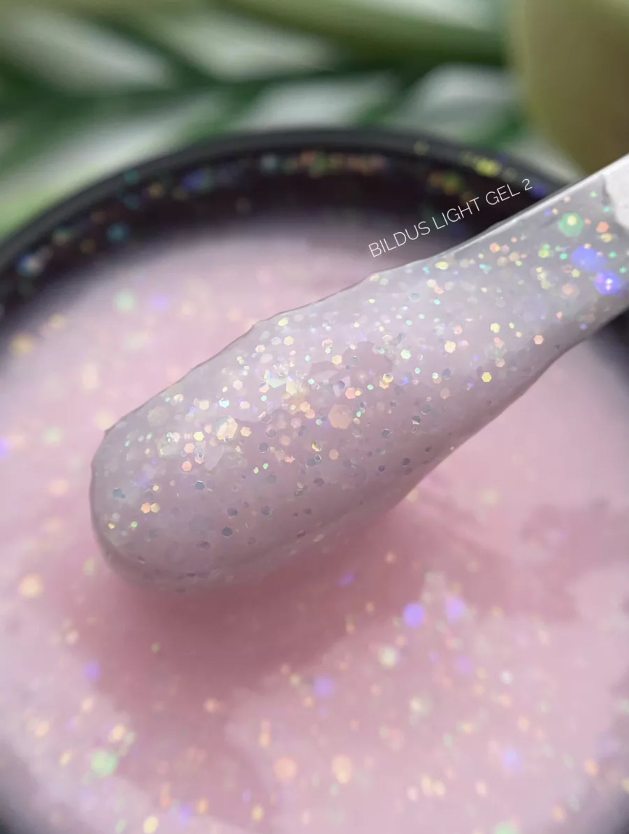 Bildus Light Gel №2 – 15ml Builder Gel with Chameleon Flakes | NailProUSA