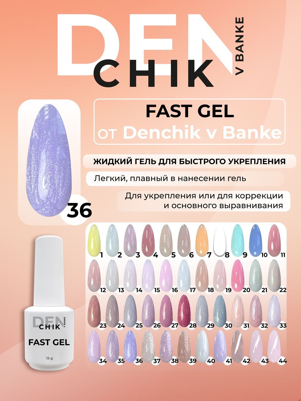 Fast Gel №36 – 15ml Liquid Builder Gel | NailProUSA