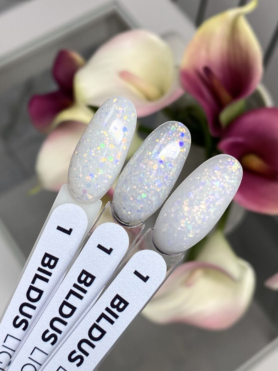 Bildus Light Gel №1 – 15ml Builder Gel with Chameleon Flakes | NailProUSA