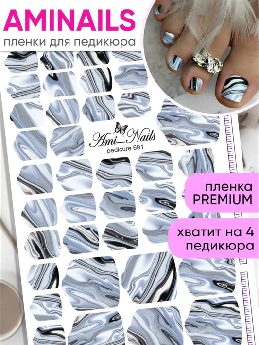Aminails Pedicure Nail Wraps – Self-Adhesive Pedicure Stickers | NailProUSA