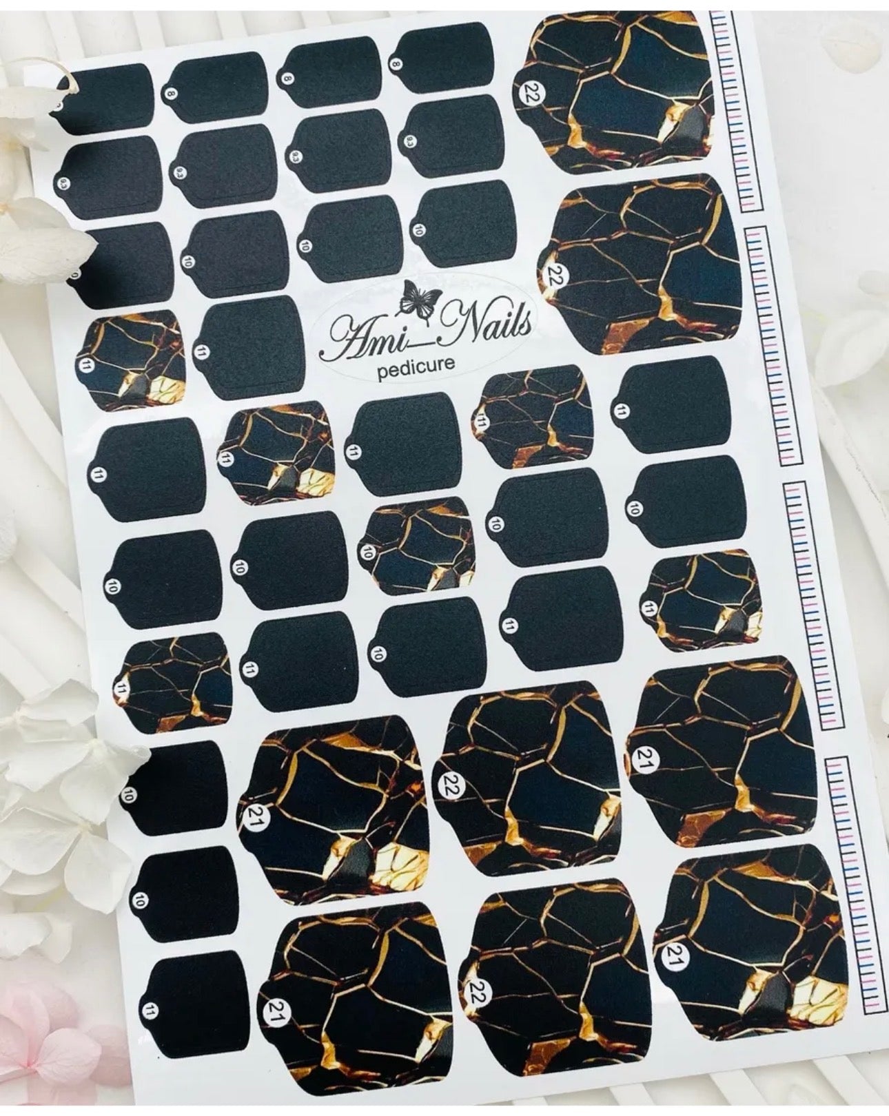 Aminails Pedicure Nail Wraps – Self-Adhesive Pedicure Stickers | NailProUSA