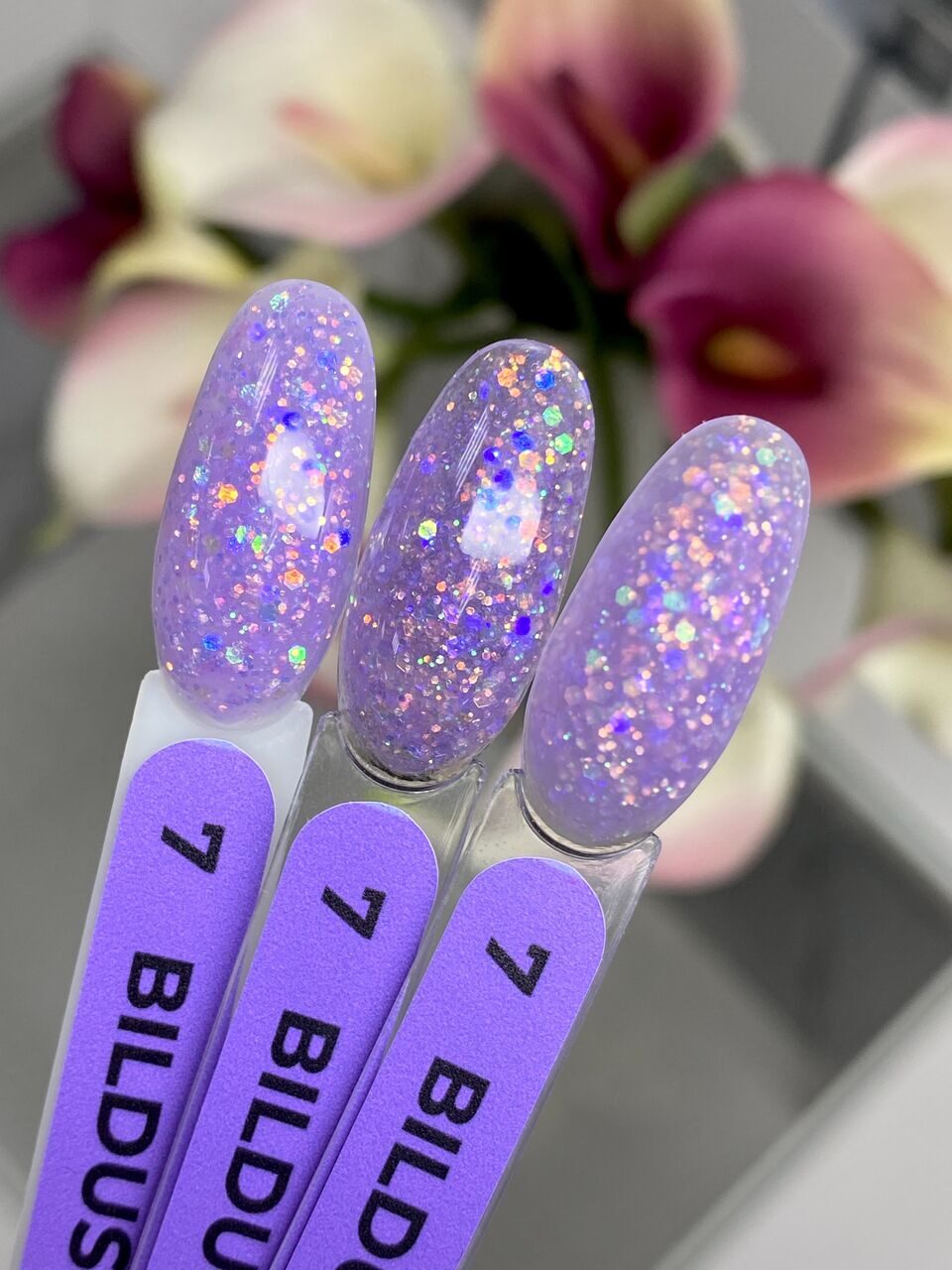 Bildus Light Gel №7 – 15ml Builder Gel with Chameleon Flakes | NailProUSA