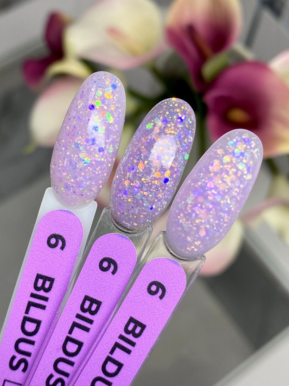 Bildus Light Gel №6 – 15ml Builder Gel with Chameleon Flakes | NailProUSA