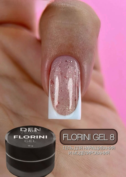 Florini Gel №8 – 15ml Glitter Builder Gel | NailProUSA