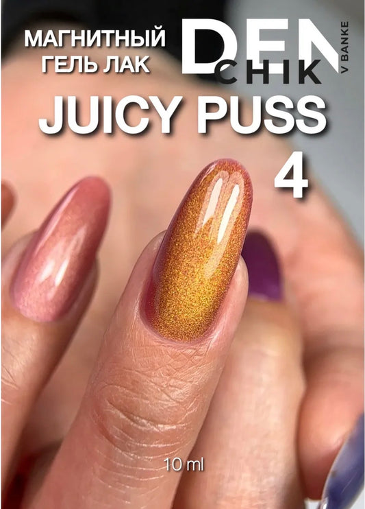 Denchik V Banke Juicy Puss №4 10ml – Magnetic Cat Eye Gel Polish | NailProUSA