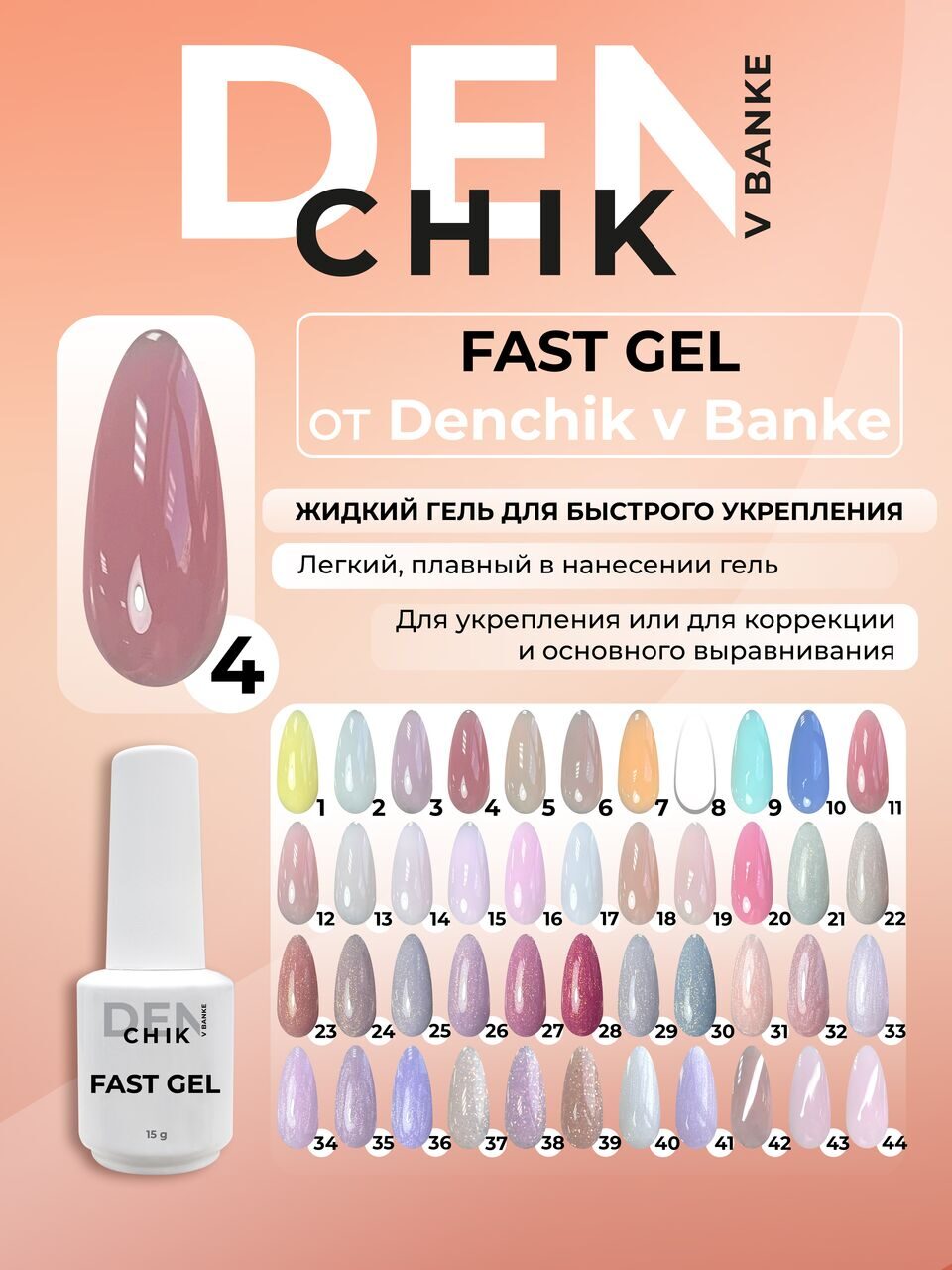 Fast Gel №4 – 15ml Liquid Builder Gel | NailProUSA