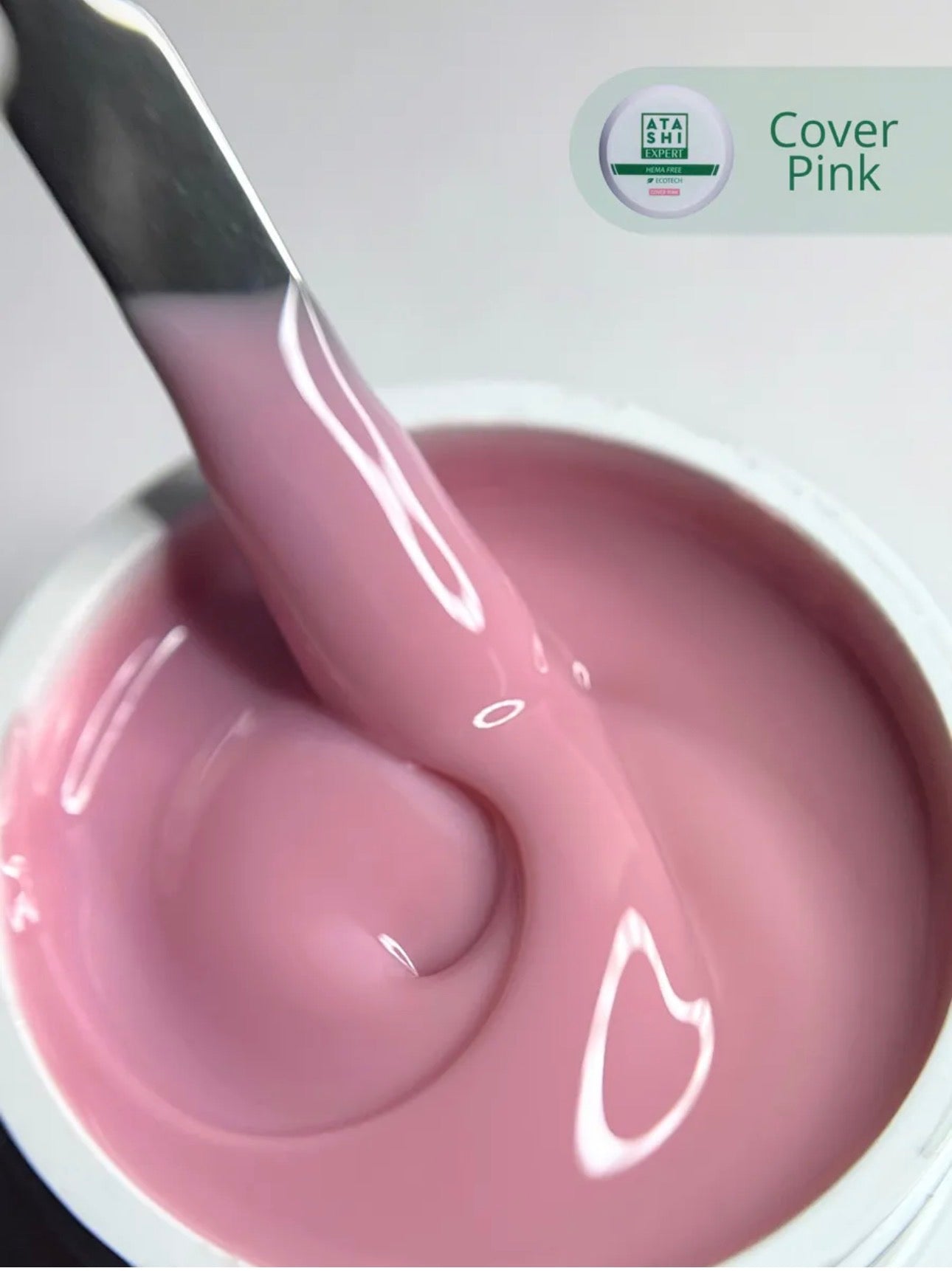 ATASHI SMART Expert Cover Pink Gel – 15g Builder Gel for Nail Extension & Strengthening | NailProUSA