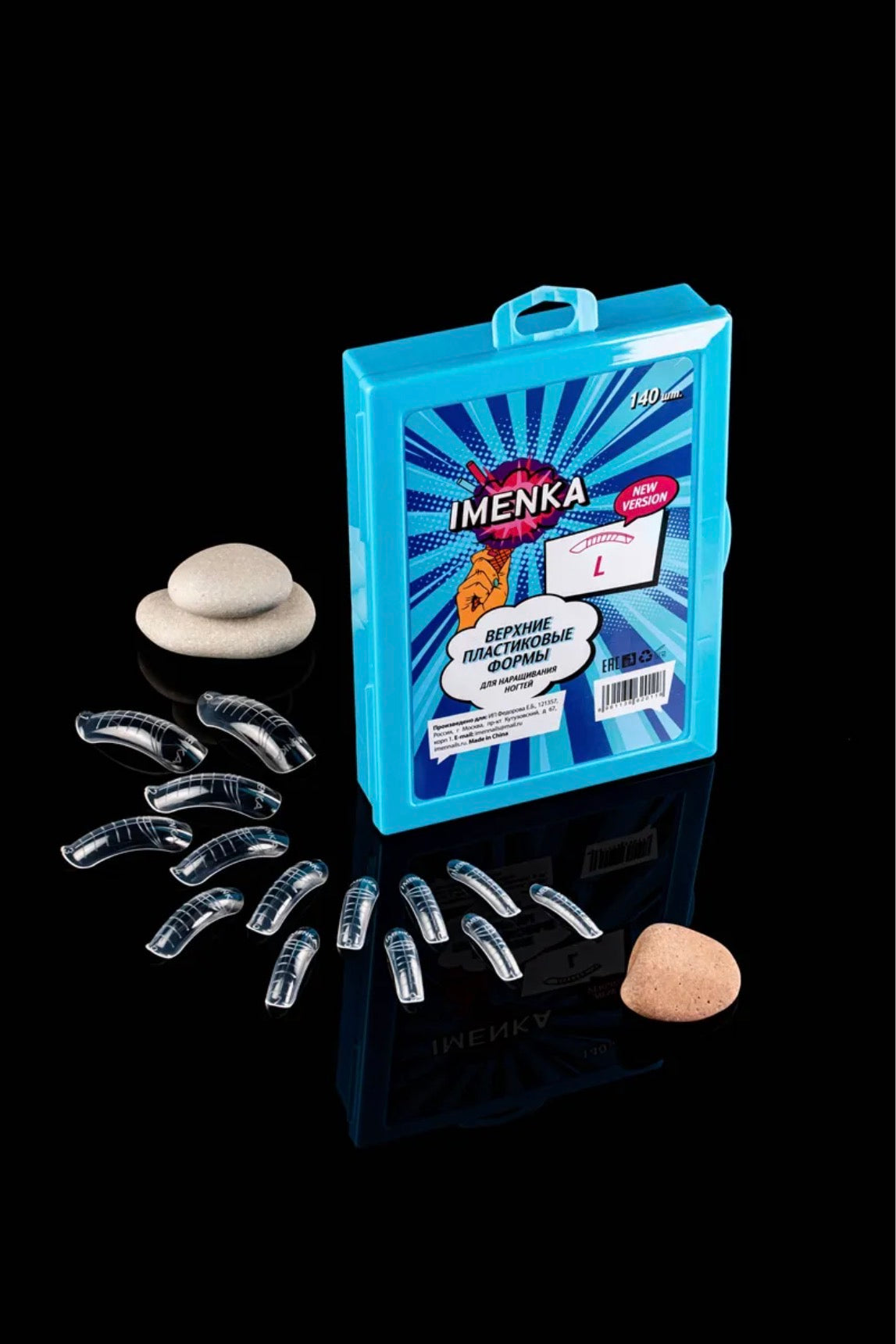 IMENKA L Upper Nail Forms – 140 pcs (14 Sizes) | NailProUSA