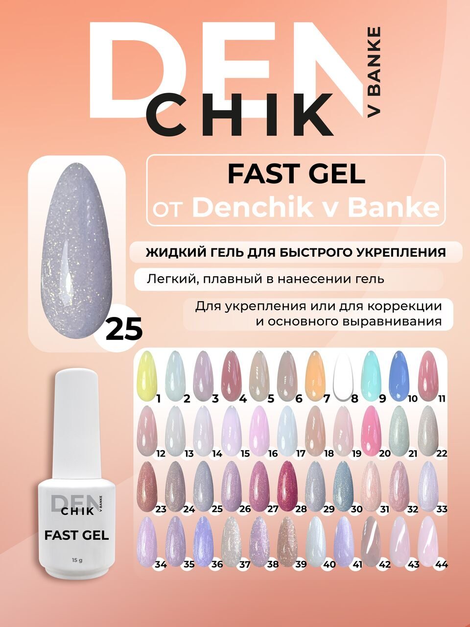 Fast Gel №25 – 15ml Liquid Builder Gel | NailProUSA