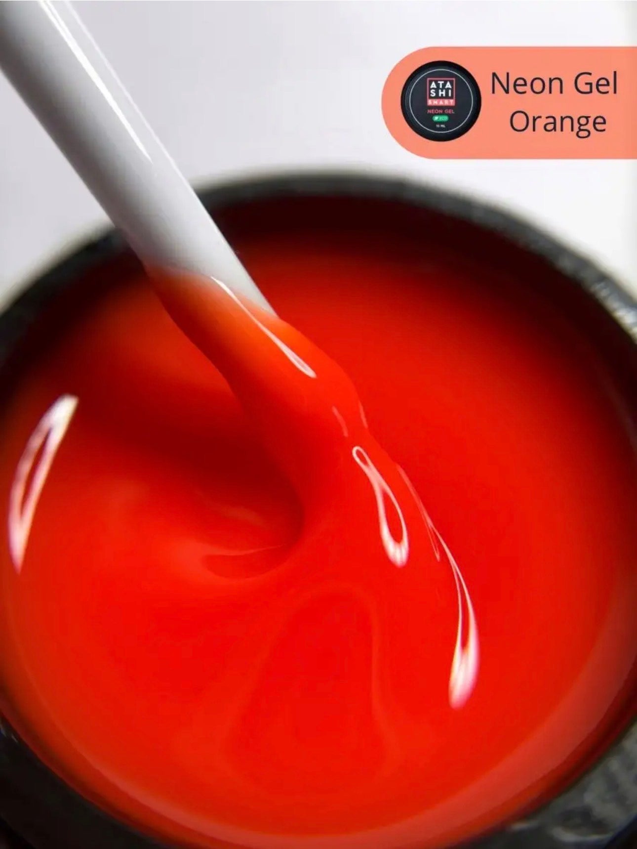 Atashi Smart Cold Gel Neon Orange– 15ml Builder Gel | NailProUSA