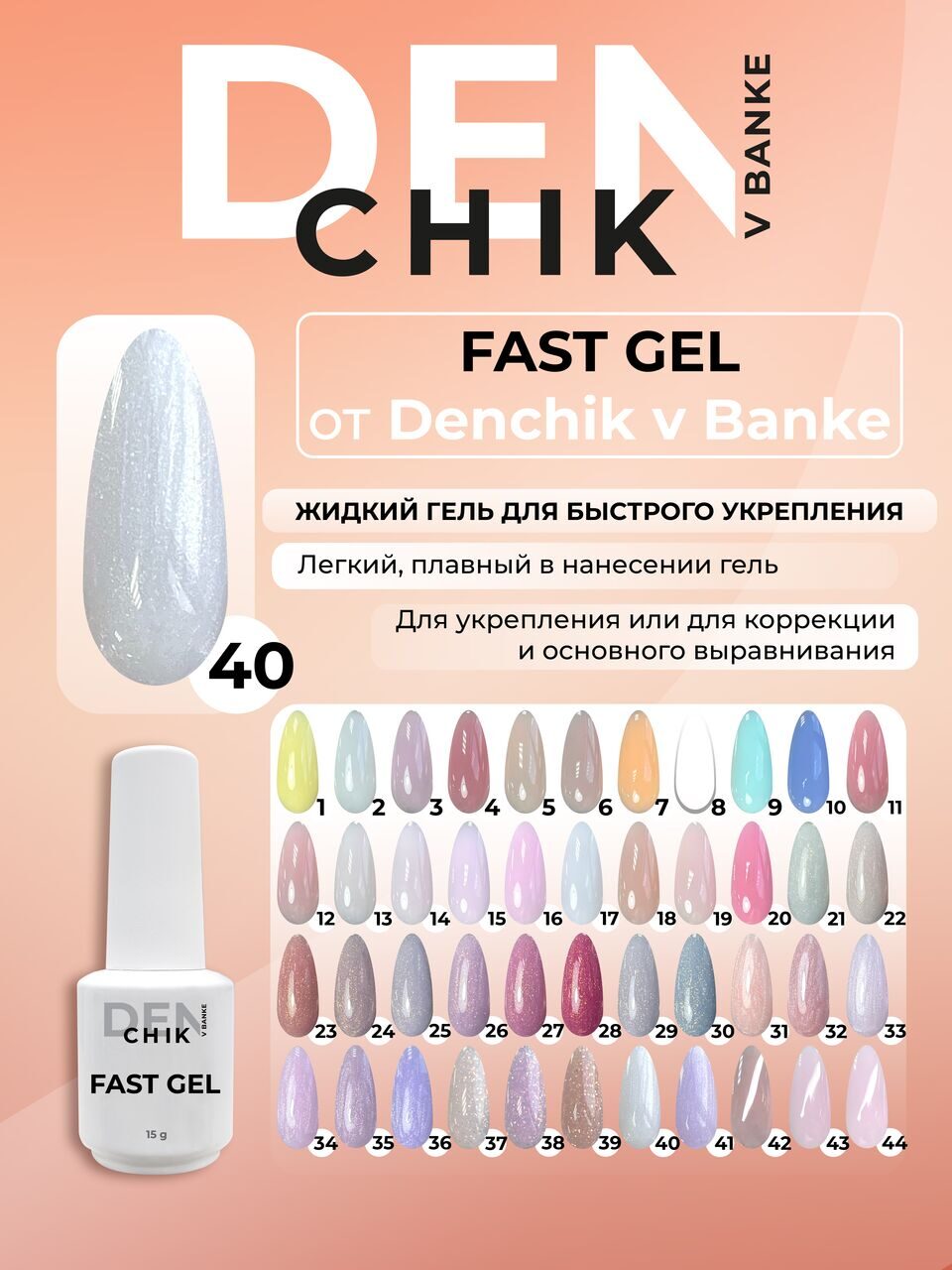 Fast Gel №40 – 15ml Liquid Builder Gel | NailProUSA