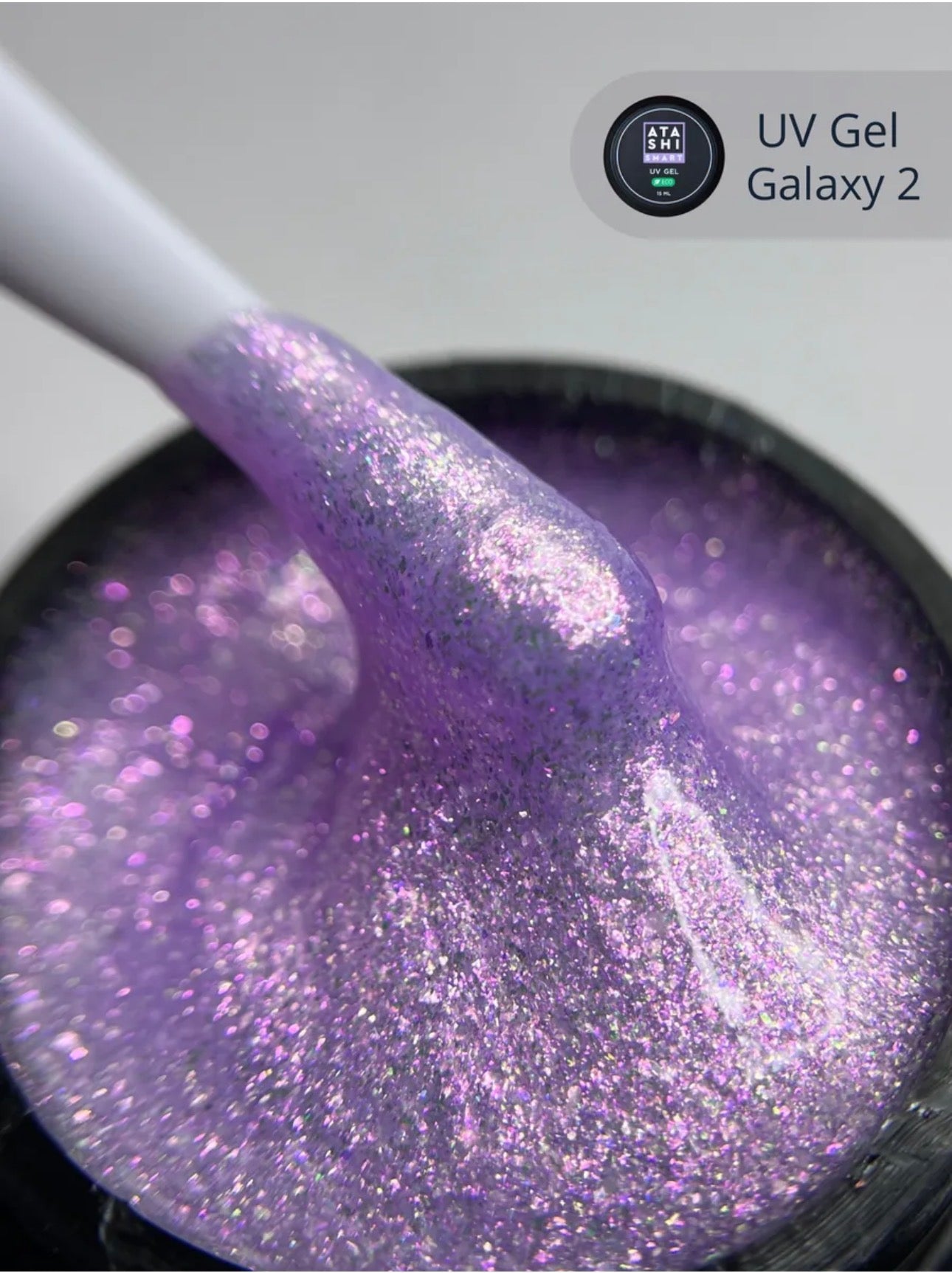 ATASHI SMART UV Gel Galaxy 02– 15ml Reflective Glitter Builder Gel | NailProUSA