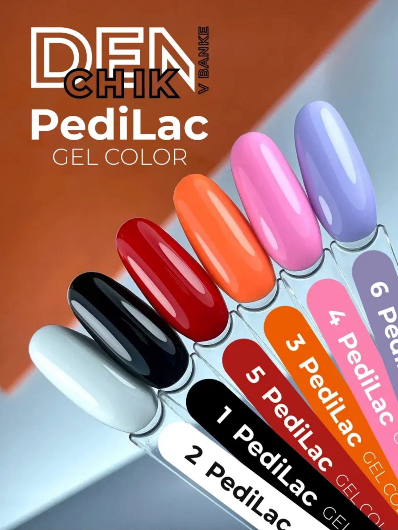 PediLac 6 Colors Gel Polish Set – One-Step Formula | NailProUSA