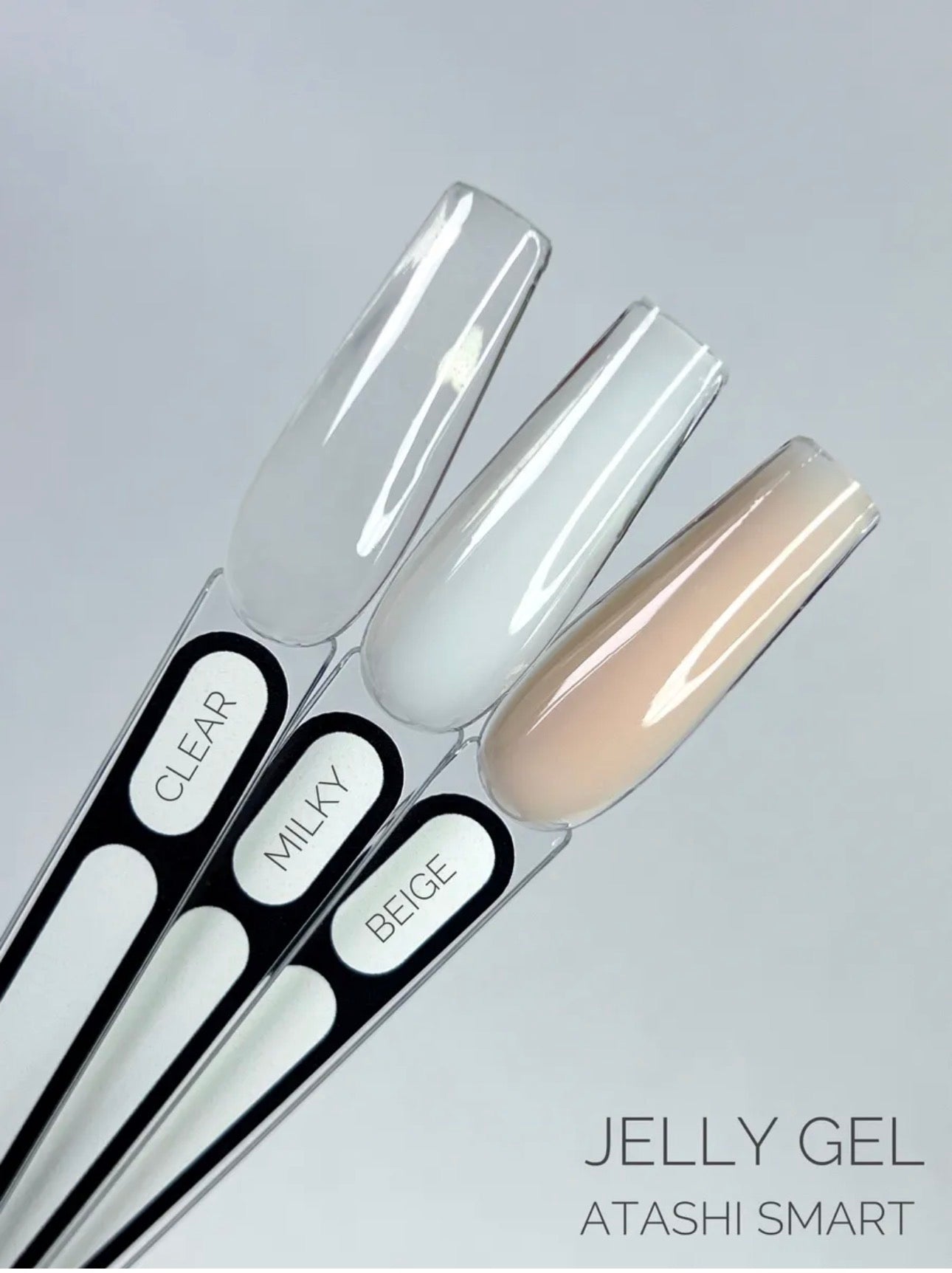 ATASHI SMART Jelly Gel Beige – 15ml Clear Thixotropic Builder Gel for Nail Extensions | NailProUSA