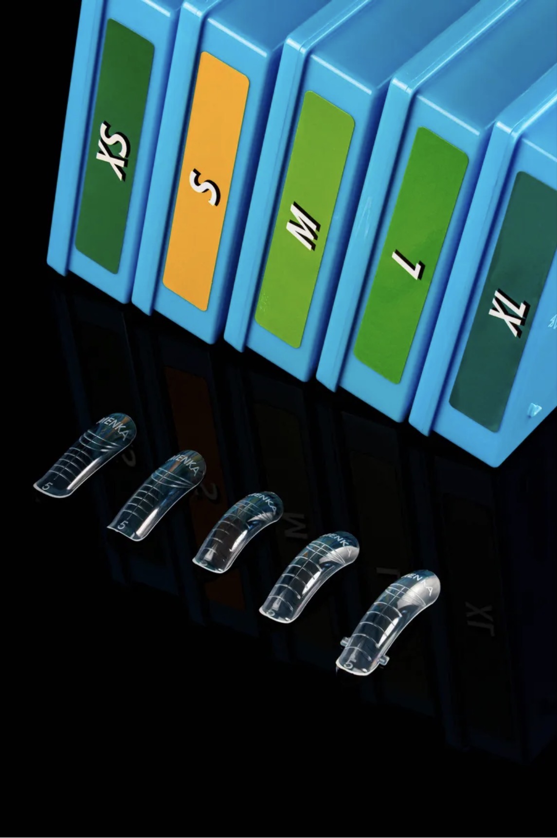 IMENKA L Upper Nail Forms – 140 pcs (14 Sizes) | NailProUSA