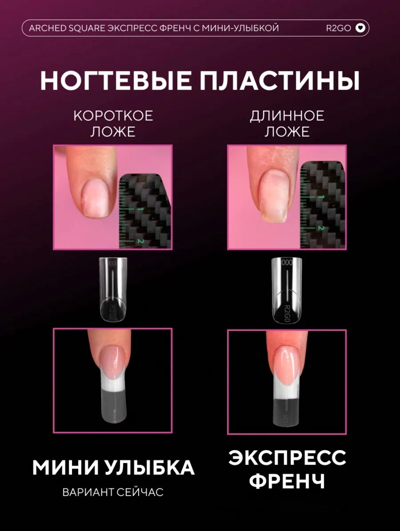 Arched Square Upper Forms – Express French with Mini Smile Line | NailProUSA