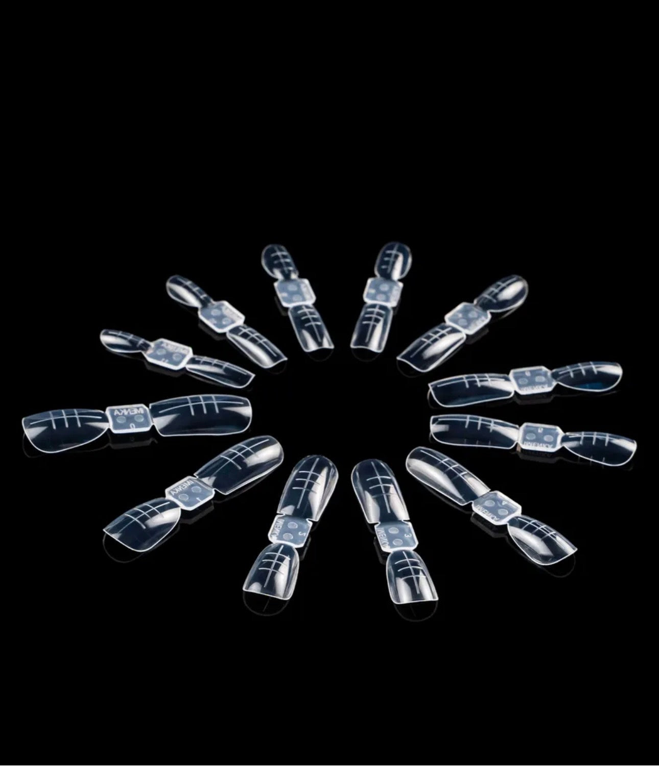 IMENKA Matryoshka Upper Nail Forms – 120 pcs (12 Sizes) | NailProUSA