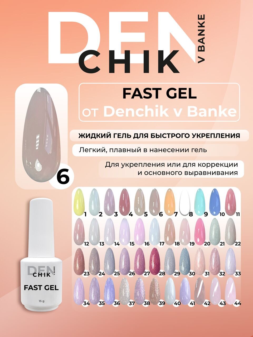 Fast Gel №6 – 15ml Liquid Builder Gel | NailProUSA