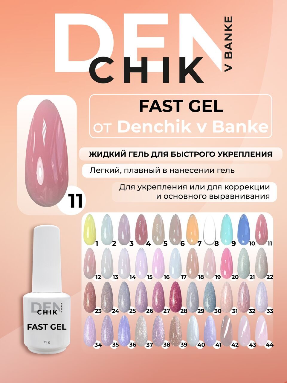 Fast Gel №11 – 15ml Liquid Builder Gel | NailProUSA