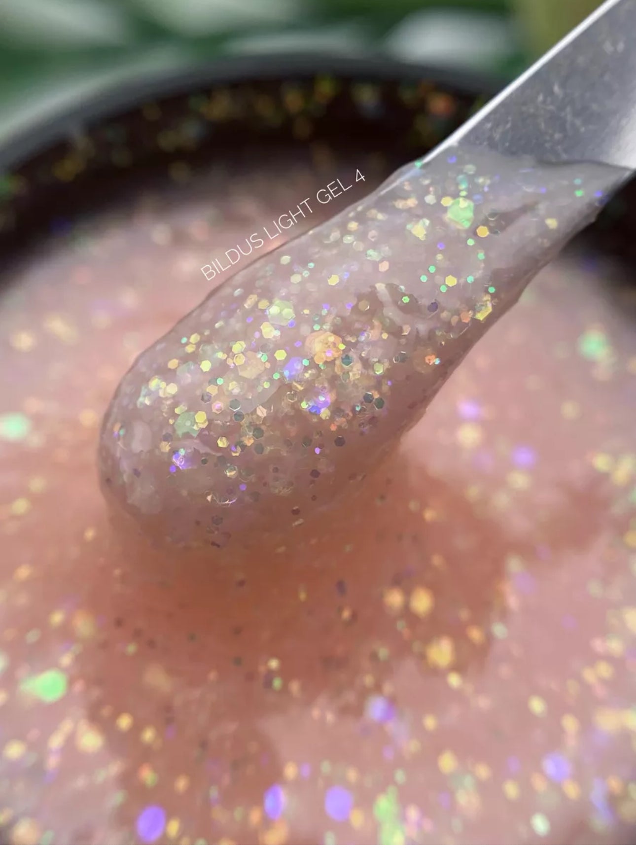 Bildus Light Gel №4 – 15ml Builder Gel with Chameleon Flakes | NailProUSA