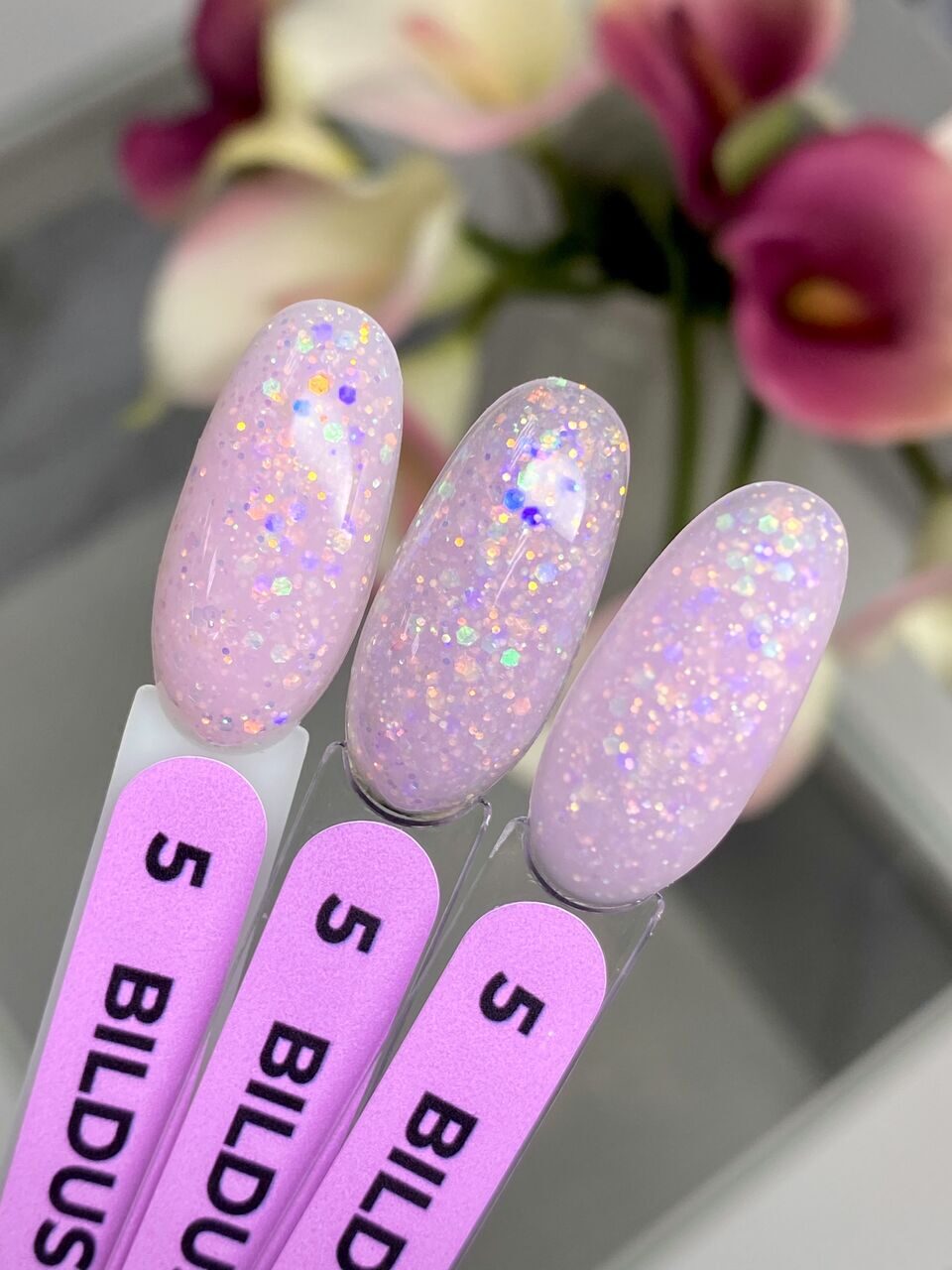 Bildus Light Gel №5 – 15ml Builder Gel with Chameleon Flakes | NailProUSA