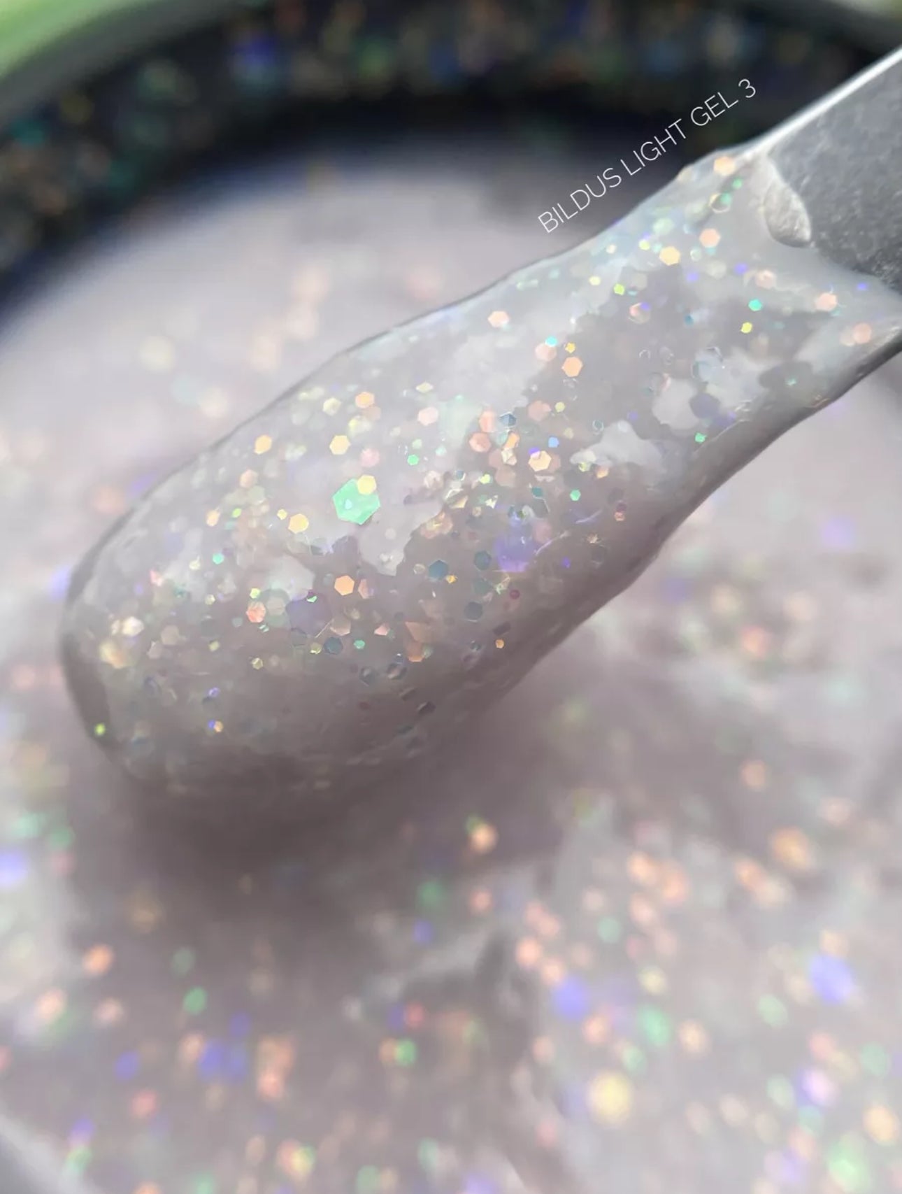 Bildus Light Gel №3 – 15ml Builder Gel with Chameleon Flakes | NailProUSA