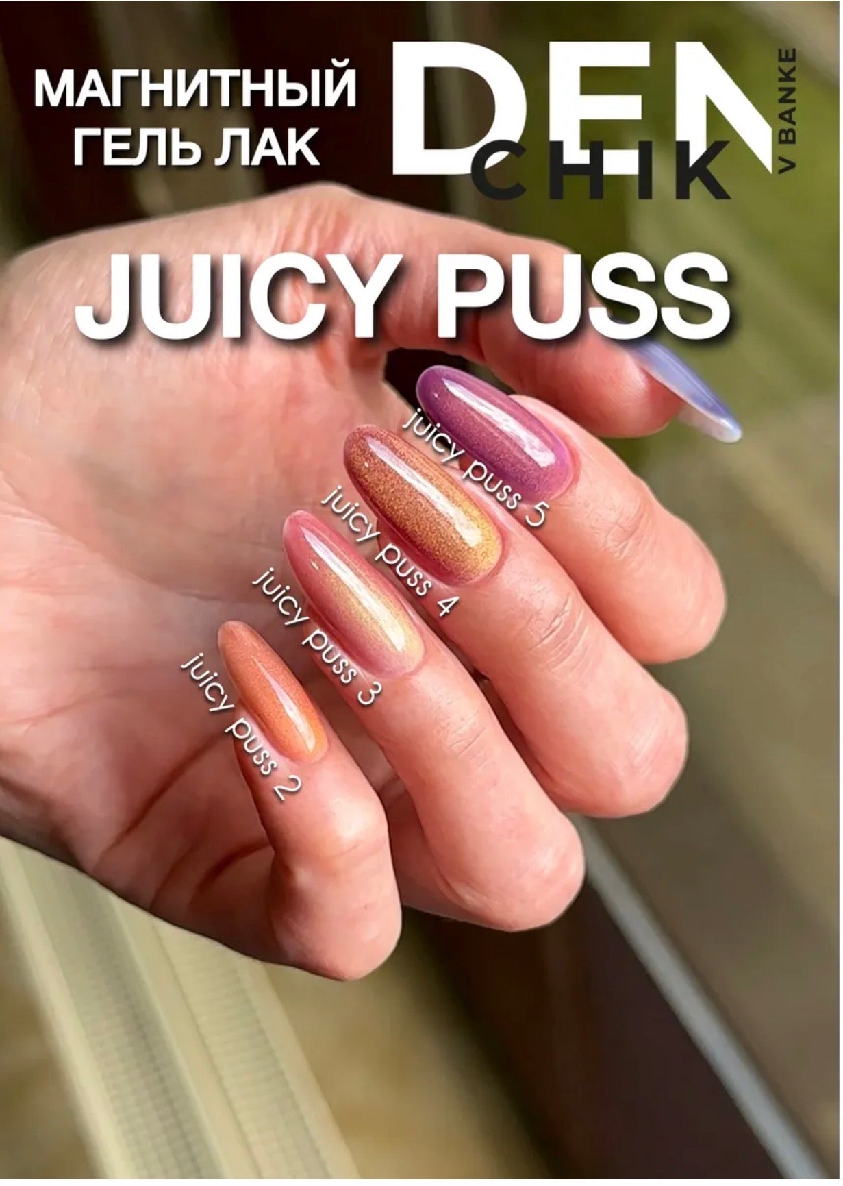 Denchik V Banke Juicy Puss №2 10ml – Magnetic Cat Eye Gel Polish | NailProUSA
